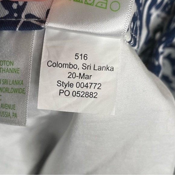Lilly Pulitzer Jayne Stretch Shorts Lobster Krillin' It Oyster Bay Blue 0 - Picture 10 of 10